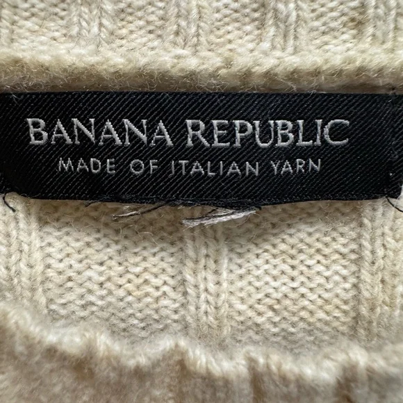 Banana Republic Made of Italian Yarn/wool 80%-Unisex Crewneck Sweater - Picture 4 of 10